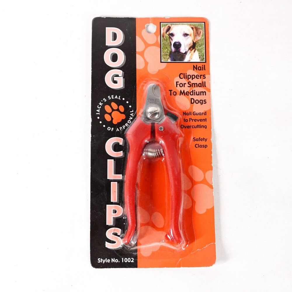 Dog Clips Nail Clippers Small to Medium Dogs w/ Nail Guard Safety Red NEW NIB